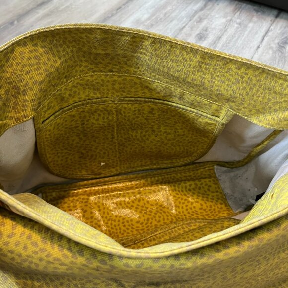 Vintage Fossil Keyper Messenger Bag with Mini Pouch, Yellow Multi/Floral - Picture 9 of 15